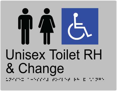 Unisex Accessible Toilet RH Change