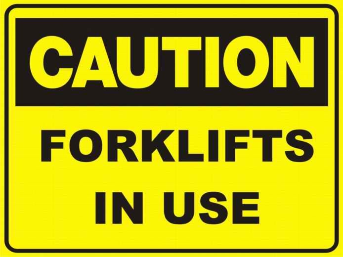 Fork lifts in Use